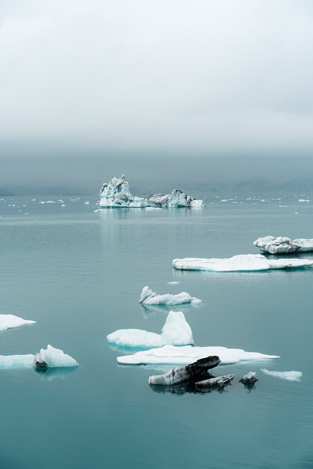 Arctic landscape with technology
